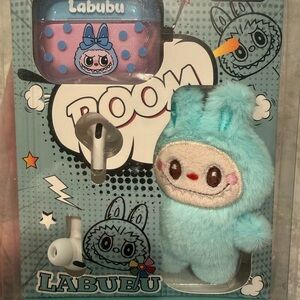 Labubu Blue Earbud Headphones